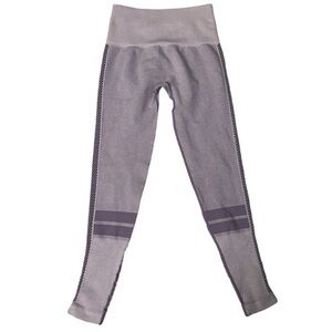 NUX Compression Leggings Purple Workout Lattice sides Small New without tag